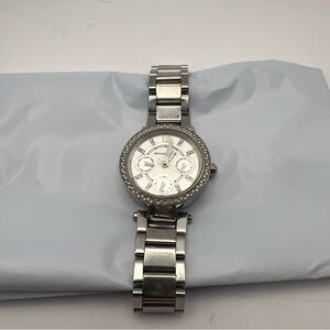 Michael Kors Silver Women's Watch with Crystal Accents